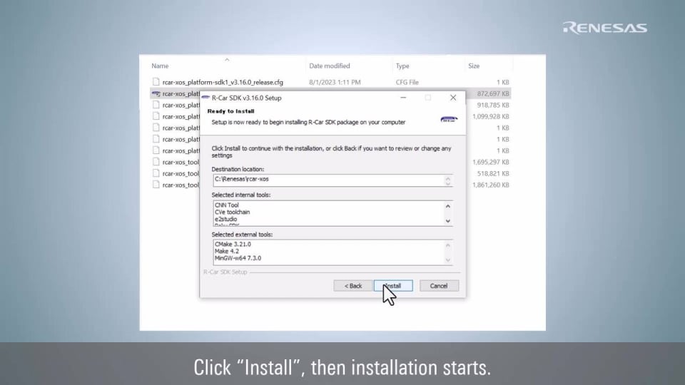 How to Use e² studio for R-Car - Installation for R-Car V4 Series SDK