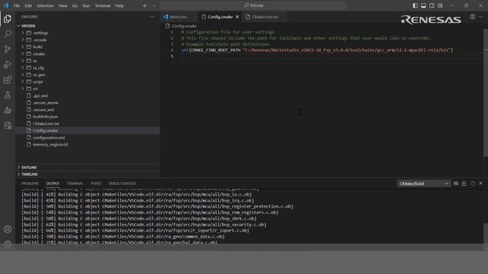 Visual Studio Code - How to Build and Debug in VS Code for RA Family