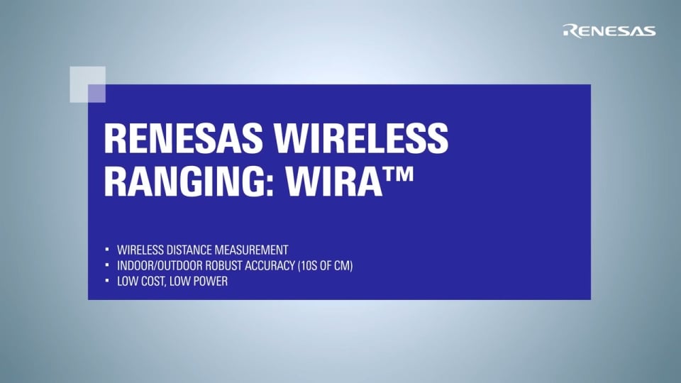 Renesas Phase-based Wireless Ranging: WiRa
