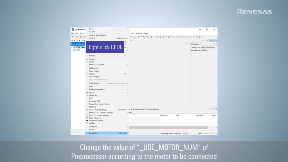 Writing Non FuSa Firmware with CiA402 for RZT2M motor solution kit