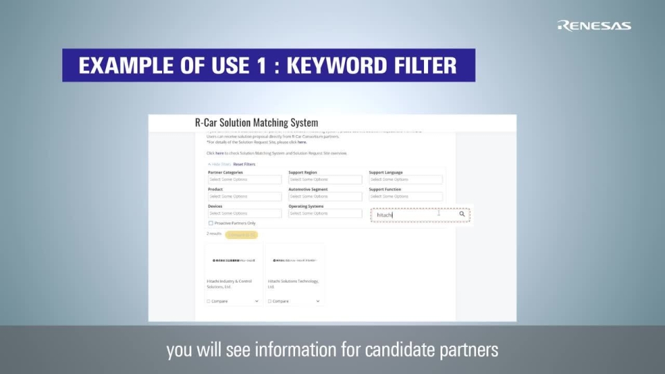 How to Use the R-CAR Solution Matching System