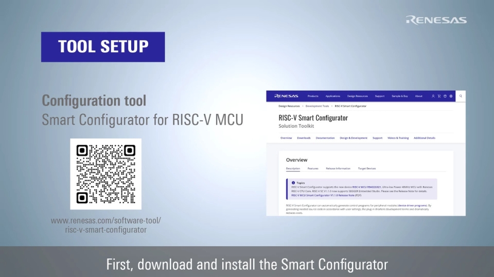 Quick Start Guide - Usage of RISC-V MCU Smart Configurator in SEGGER Embedded Studio