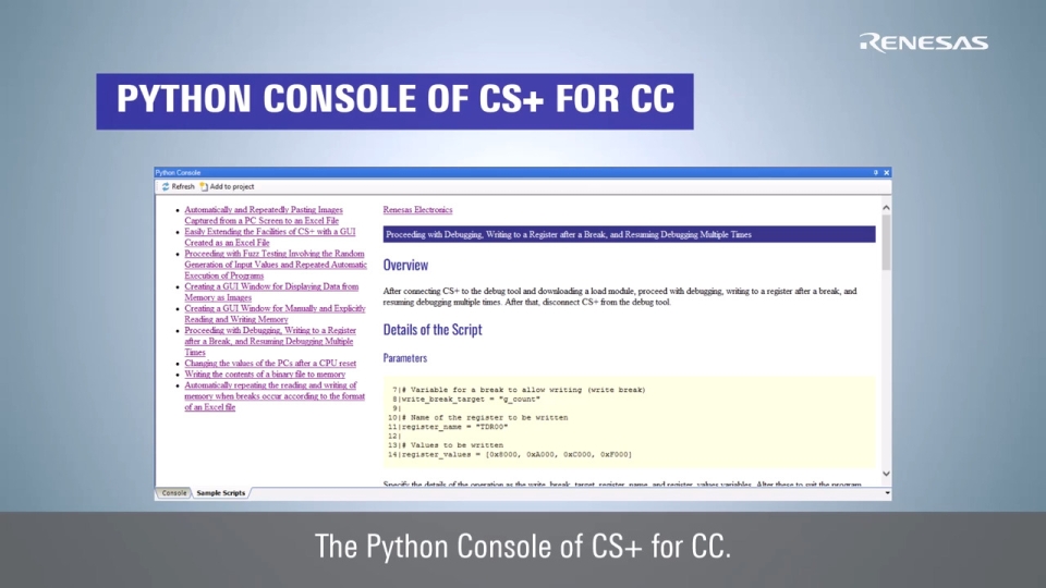 How to Use Python Commands in CS+