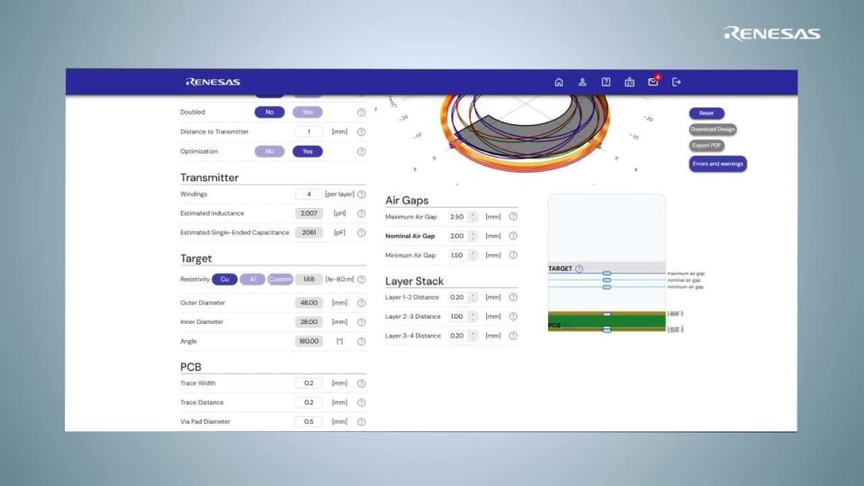 Inductive Position Sensor Coil Optimizer Demonstration