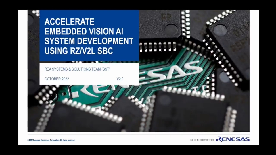 Renesas RZ/V2L SBC for Embedded Vision AI: Accelerate Edge System Development