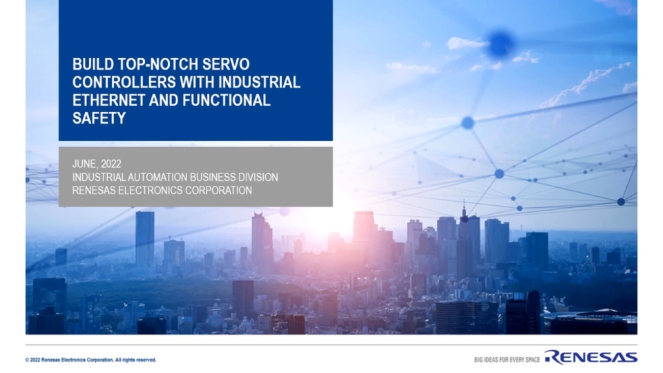 Renesas RZ/T2M MPU: Servo Control with Industrial Ethernet, TSN & Functional Safety