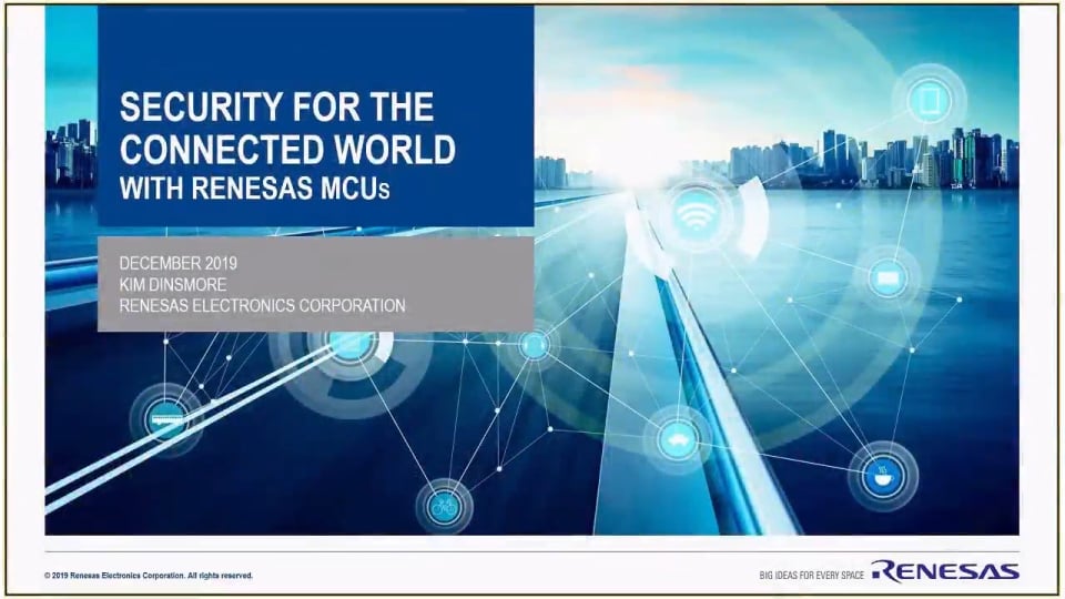 Security for the Connected World with Renesas RA MCU